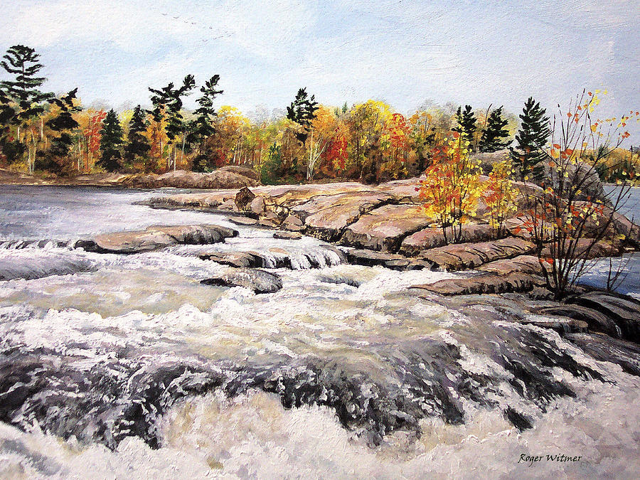 Burleigh Falls Painting by Roger Witmer