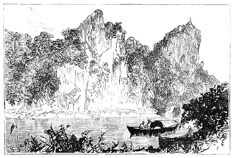 Burma River, 1885 Painting by Granger