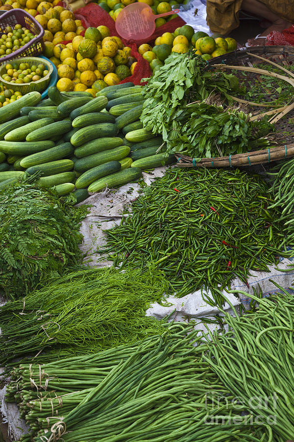 Burmese Vegetable Market Photograph by Craig Lovell