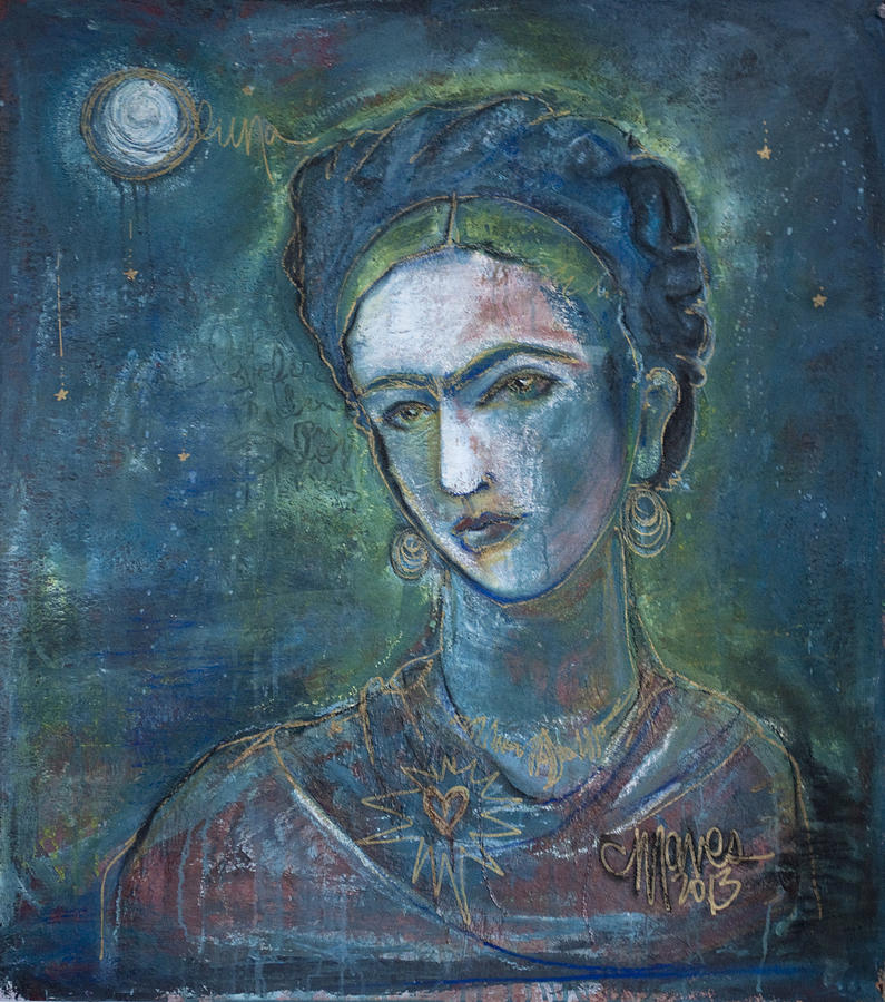 Burn It Blue Frida Painting by Laurie Maves ART