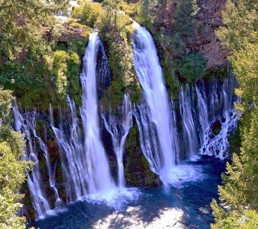 Spring Photograph - Burney Falls by Her Arts Desire