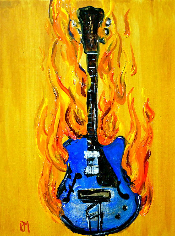 Burnin Blues Painting by Pete Maier