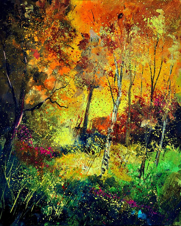 Burning autumn Painting by Pol Ledent