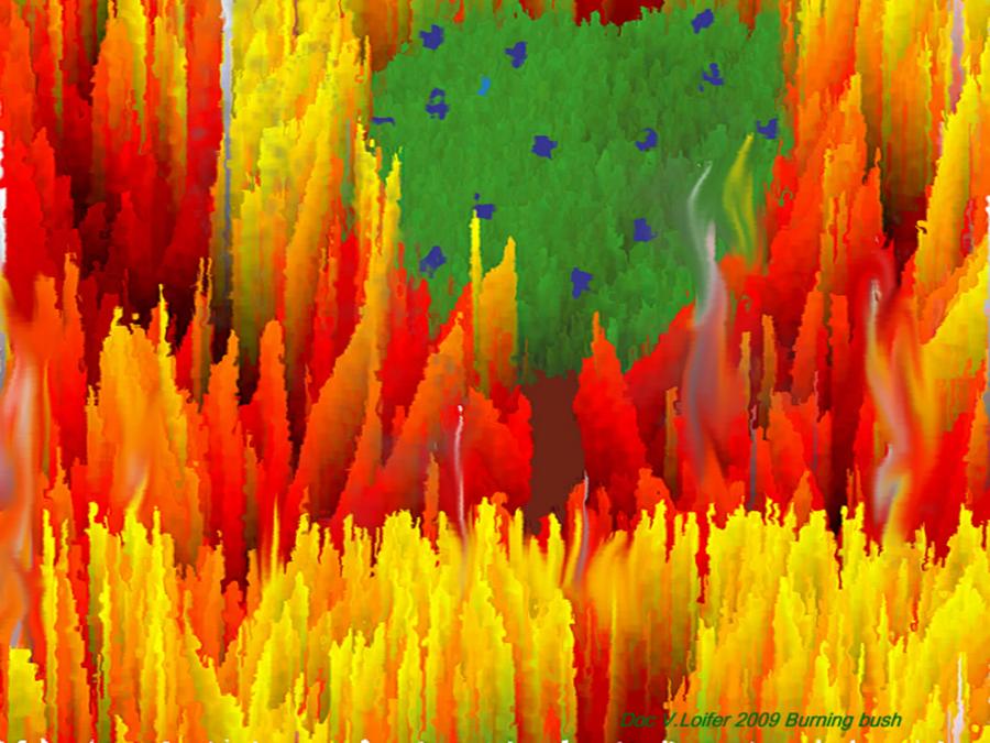 Burning Bush Digital Art by Dr Loifer Vladimir
