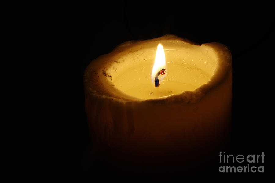 Holiday Photograph - Burning Candle by Michal Boubin