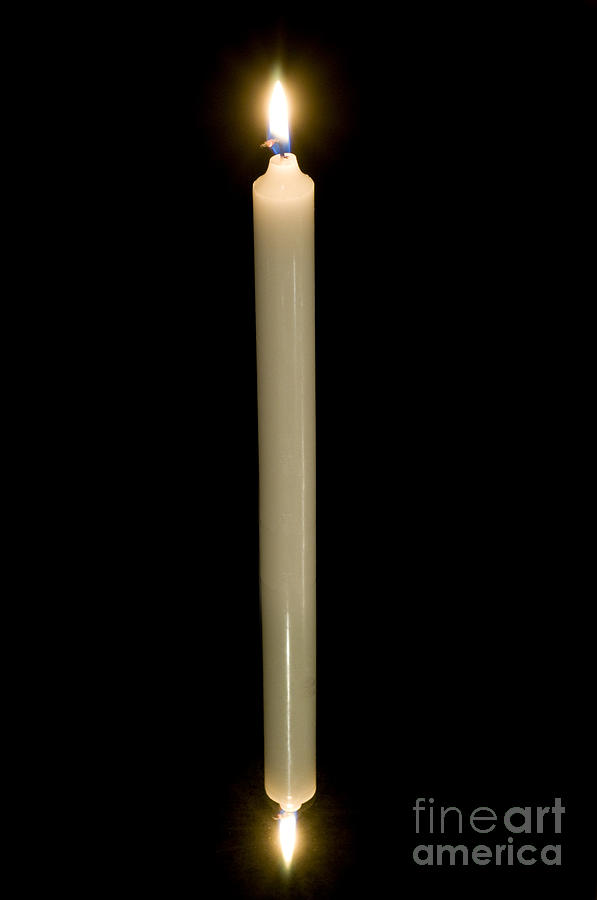 Burning Candle Photograph by William H. Mullins