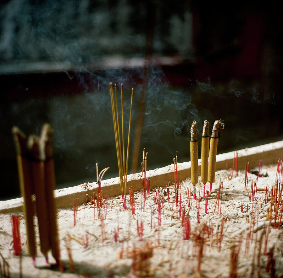 Burning Incense Sticks Photograph by By Noircorner (jacqueline Kwok)