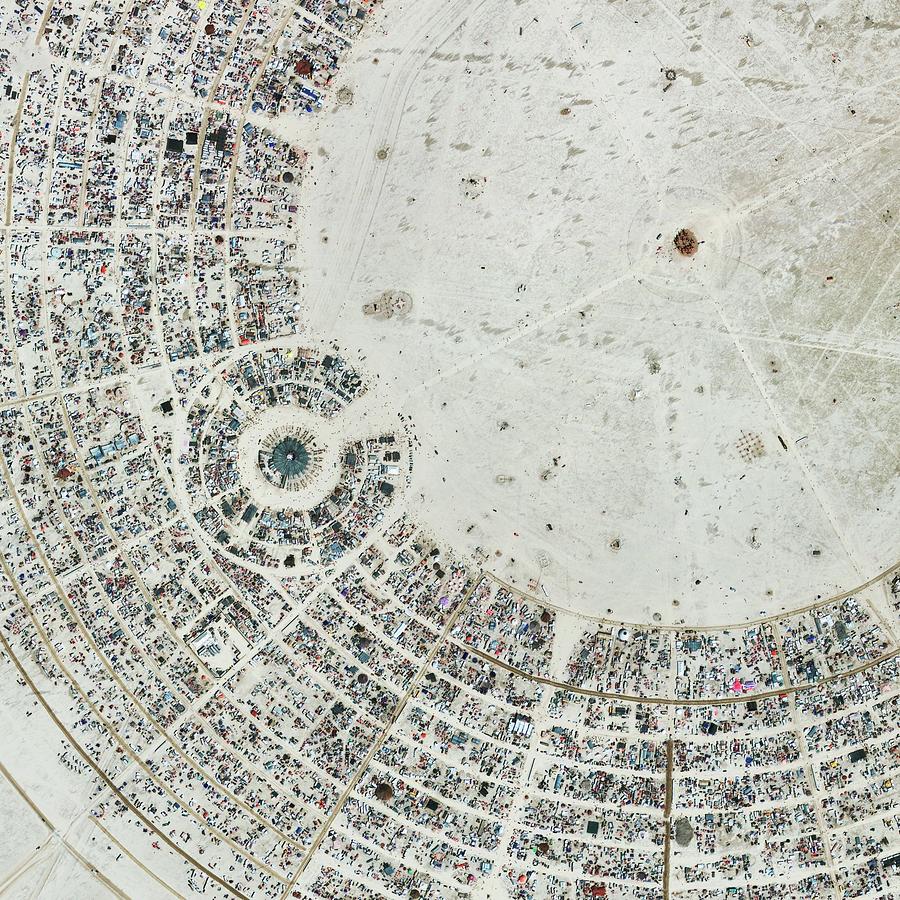 Burning Man Festival Photograph by Geoeye/science Photo Library