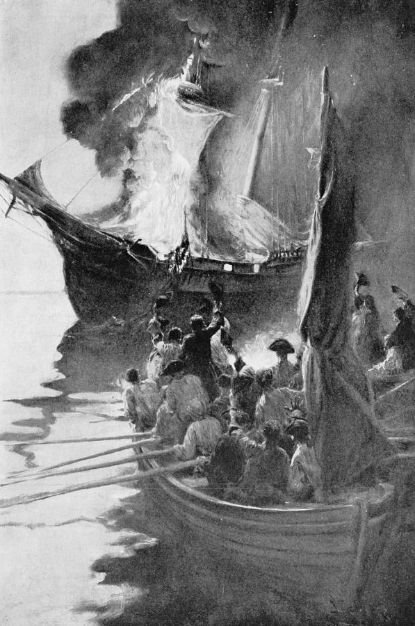 Burning Of The Gaspee, Illustration From Colonies And Nation By Woodrow Wilson, Pub. In Harpers Photograph by Howard Pyle