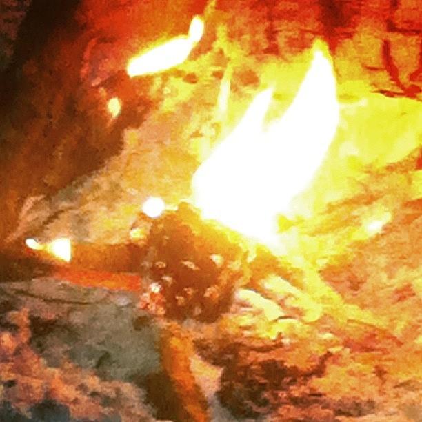 Burning Photograph - #burning #pinecone by Brittany Johnson
