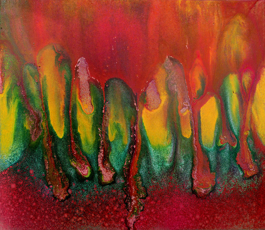 Abstract Painting - Burning Sensation Abstract by Julia Apostolova
