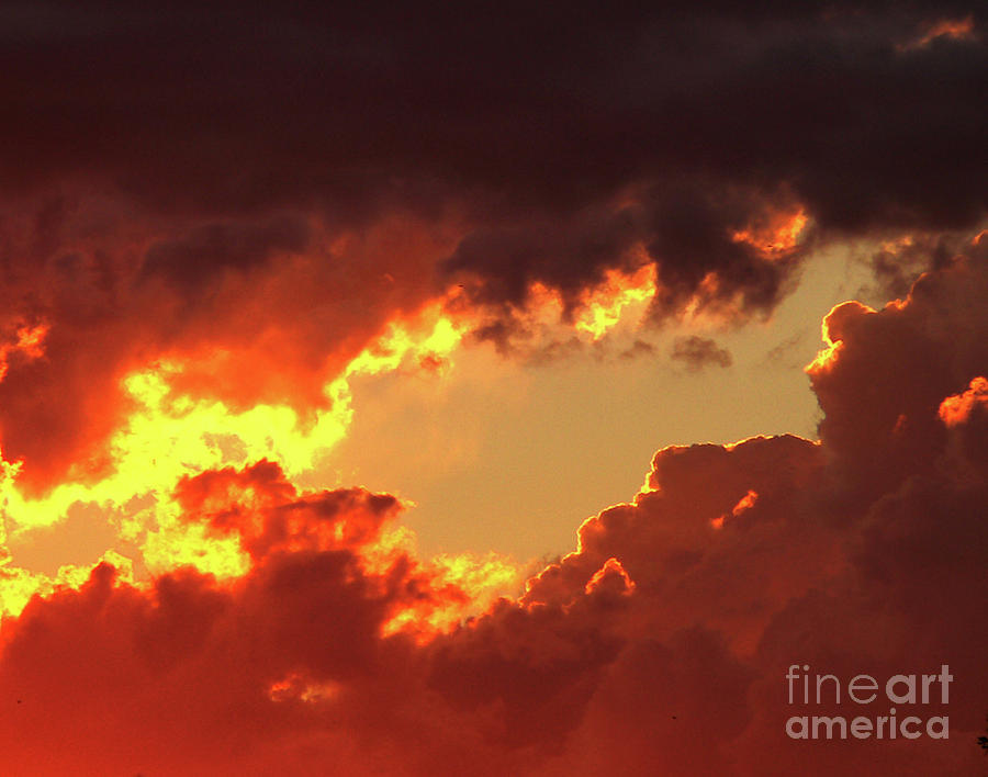 Sunset Photograph - Burning Sky by Angela Wright