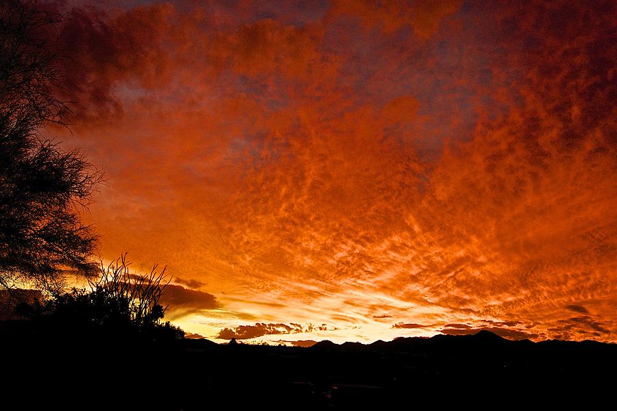 Burning Sky Photograph by Barbara Zahno