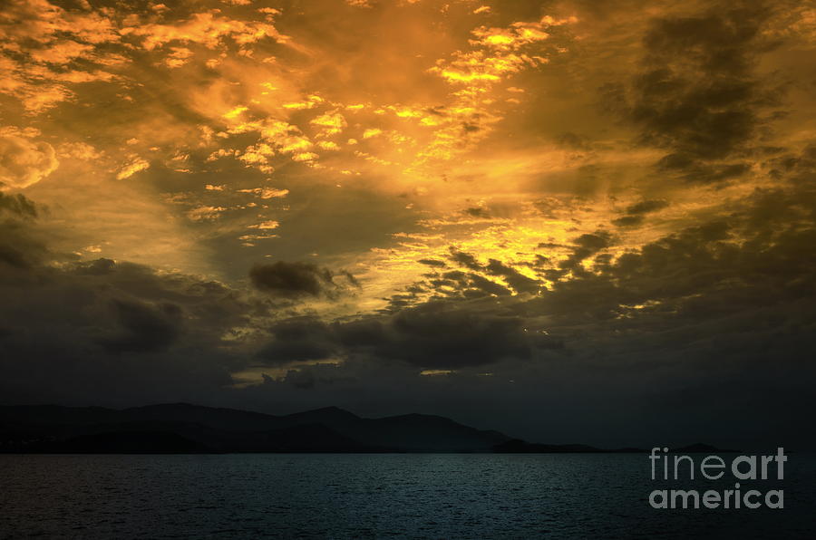 Nature Photograph - Burning Sky by Michelle Meenawong