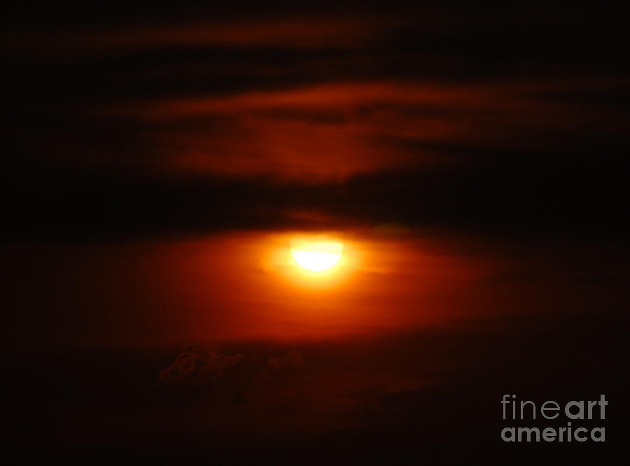 Burning Sunset Photograph by Debra Thompson