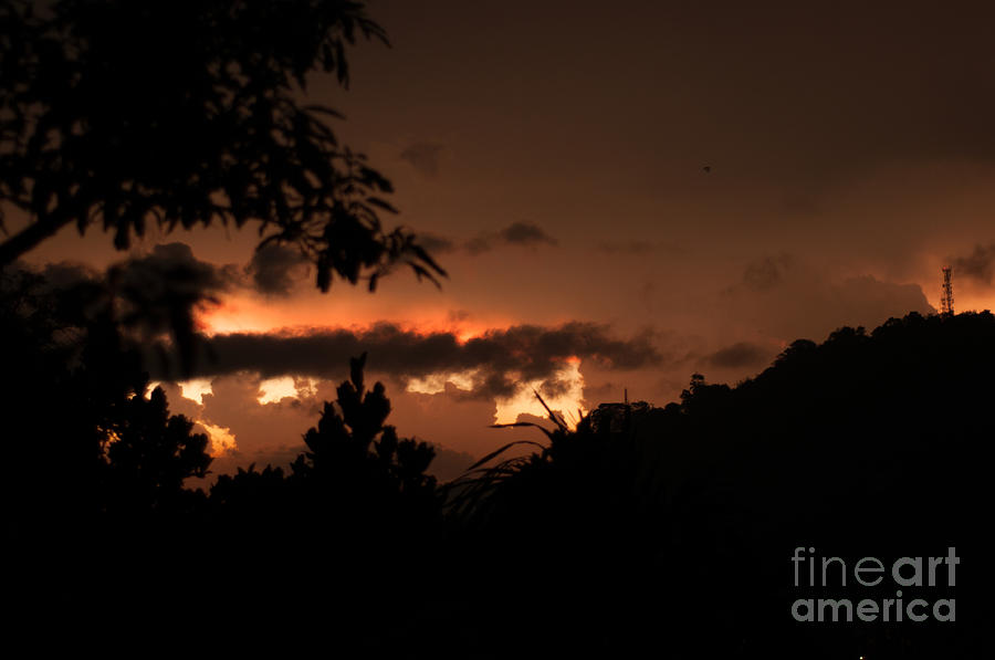 Burning Sunset Photograph by Venura Herath