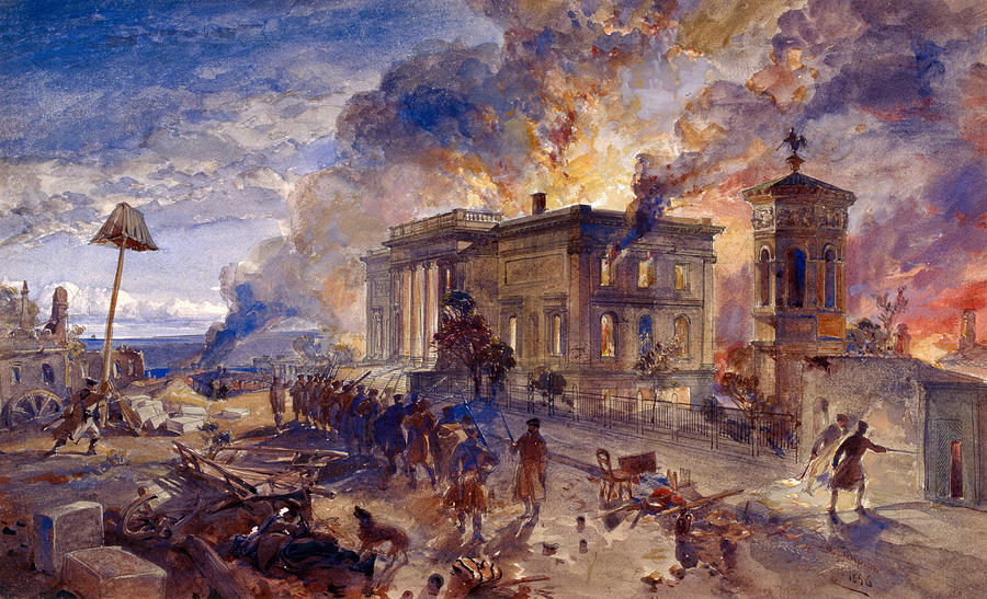 Russian Drawing - Burning Temple Of The Winds, 1856 by William Crimea Simpson Russian Drawing - Burning Temple Of The Winds, 1856 by William Crimea Simpson
