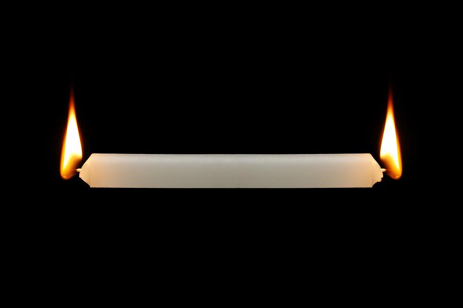 Candle Photograph - Burning the candle at both ends by Science Photo Library
