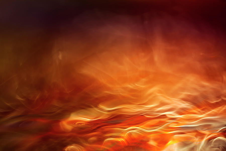 Abstract Photograph - Burning Water by Willy Marthinussen