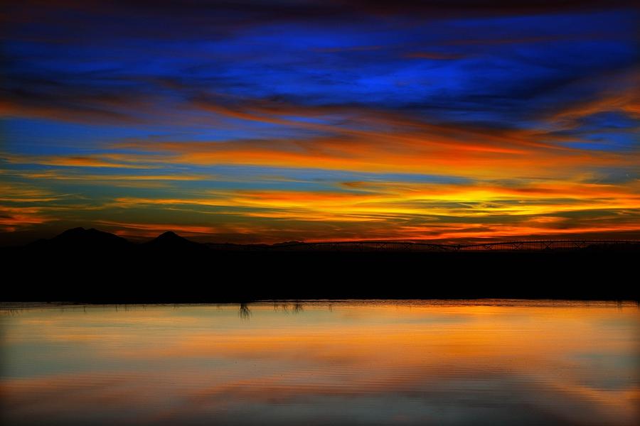 Sunset Photograph - Burnt Water by Jeff Watkins