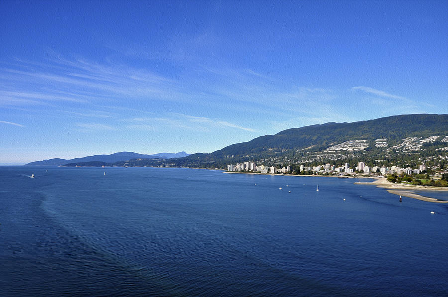 Mountain Photograph - Burrard Inlet Vancouver by Aged Pixel