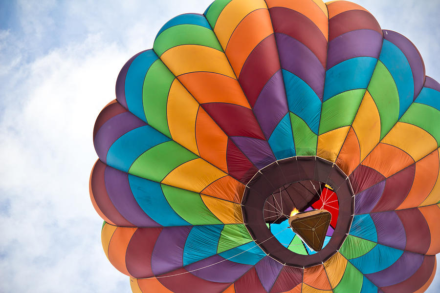 Burst of Color - Hot Air Balloon - Casper Balloon Roundup - Casper Wyoming Photograph by Diane Mintle