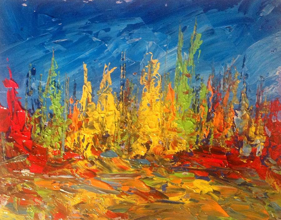 Burst of Fall Colour Painting by Desmond Raymond