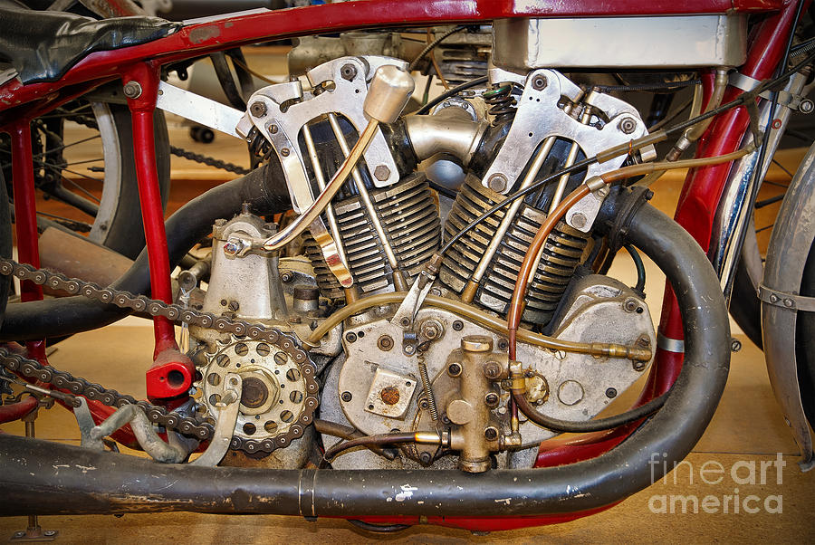 Burt Munro Special Indian Scout Engine Photograph by Frank Kletschkus