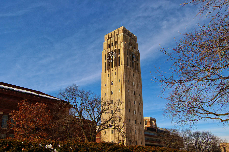 University Of Michigan Photograph - Burton Memorial Tower by Rachel Cohen