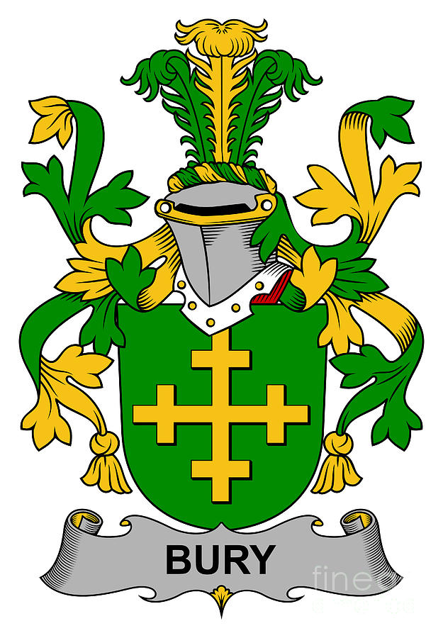 Bury Coat of Arms Irish Digital Art by Heraldry - Pixels