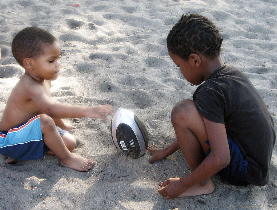 Bury The Ball In The Sand Photograph by Audrey Robillard