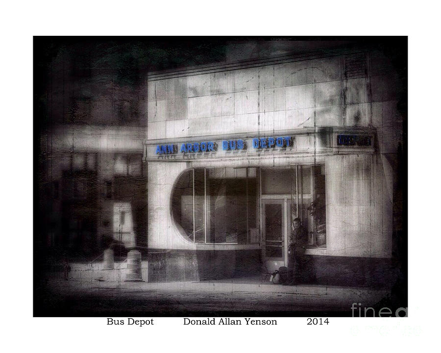 Black And White Photograph - Bus Depot by Donald Yenson