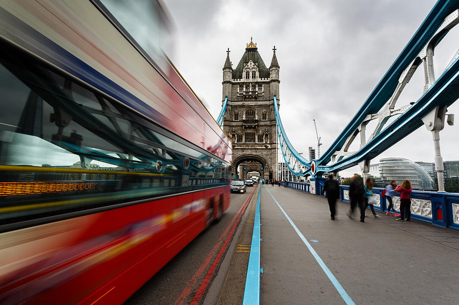 Bus on Tower Bridge London Photograph by Izzy Standbridge - Pixels