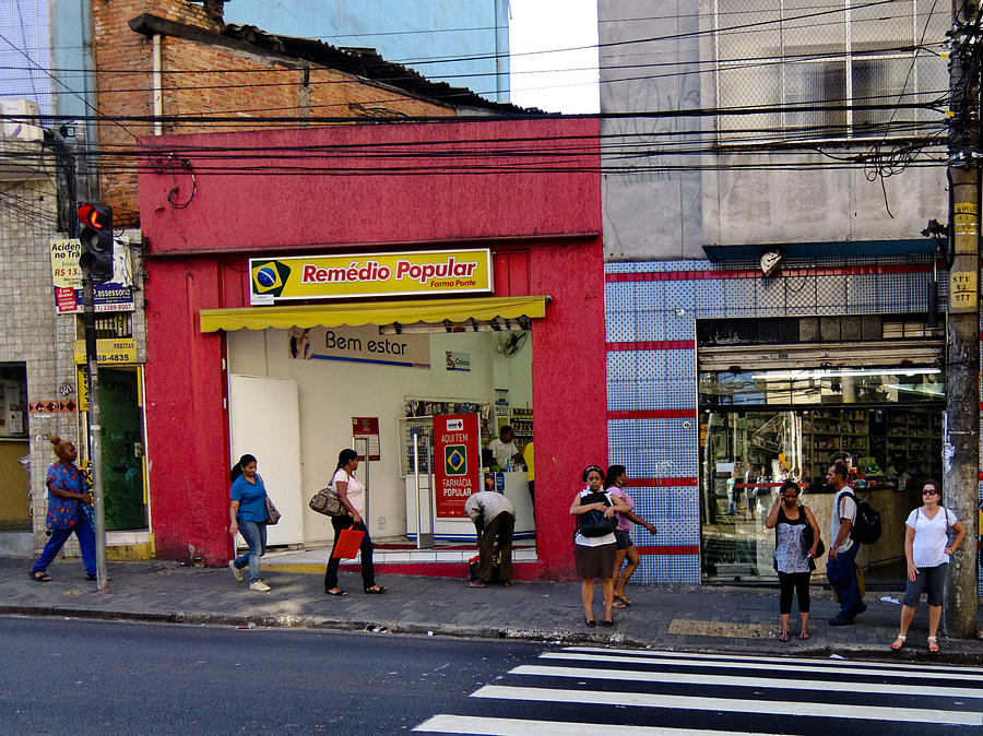 Bus Stop On Rua Teodoro Sampaio Photograph