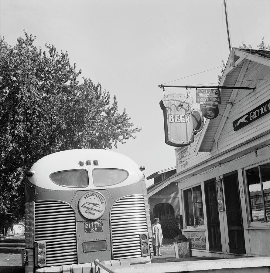 Beer Photograph - Bus Travel Rest Stop, 1943 by Granger