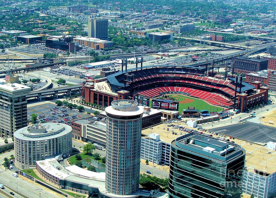 Busch Stadium from the top of the Arch Photograph by Janette Boyd