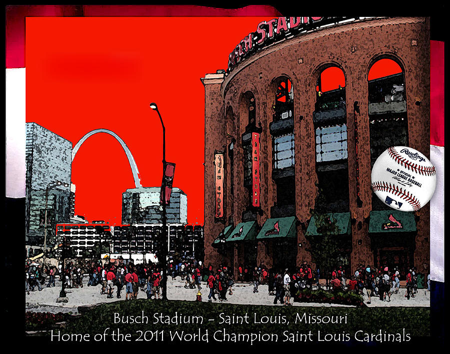 Busch Stadium Digital Art by John Freidenberg