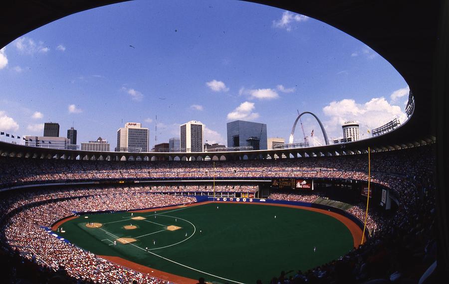 Vintage Photograph - Busch Stadium St. Louis Mo by Retro Images Archive