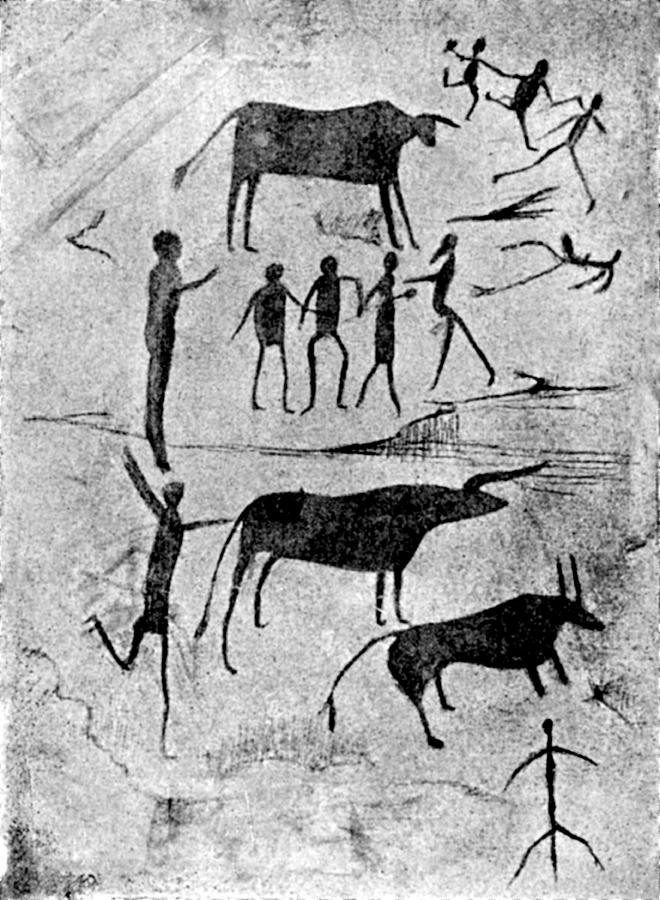 Bushmen Rock Art Paintings Painting by Science Source