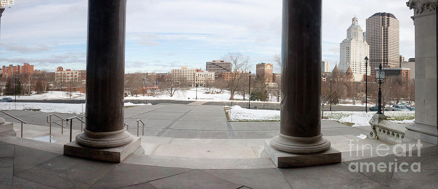 Bushnell Park and Downtown Hartford Photograph by Thomas Marchessault