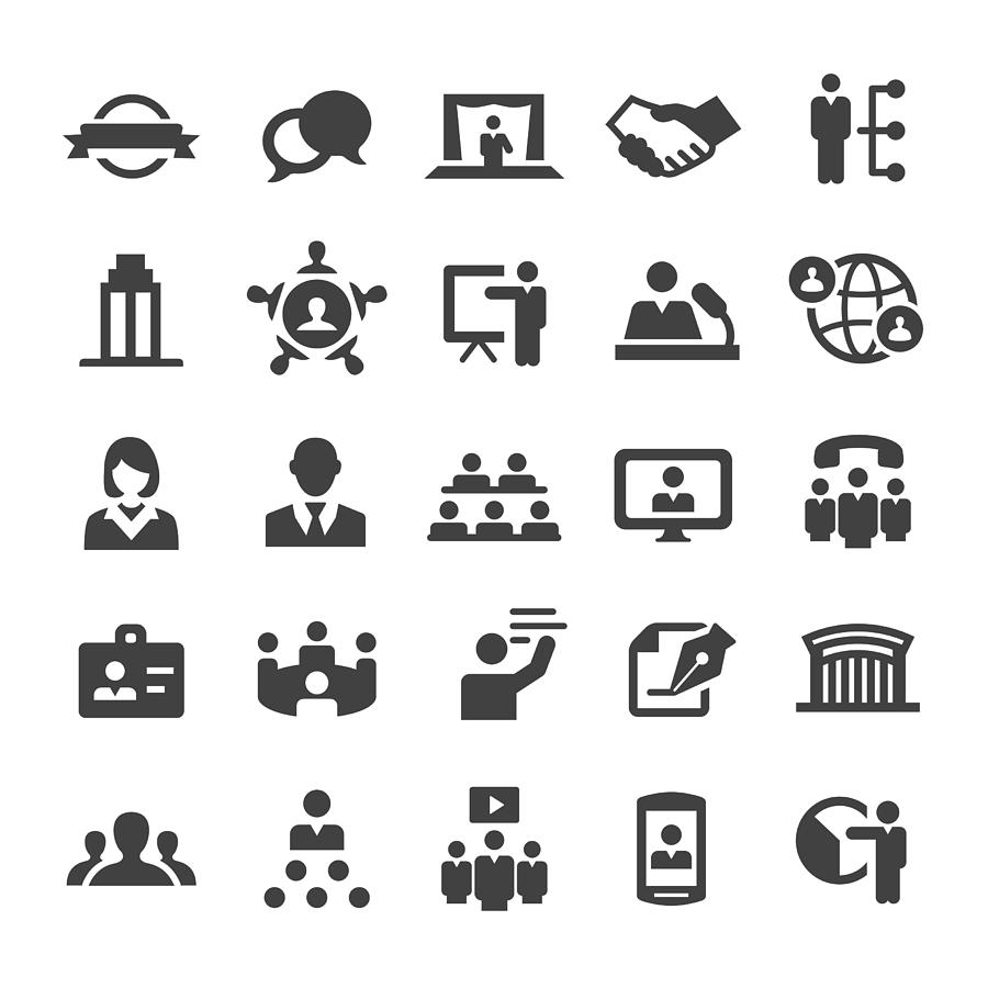 Business Convention Icons - Smart Series Drawing by -victor-