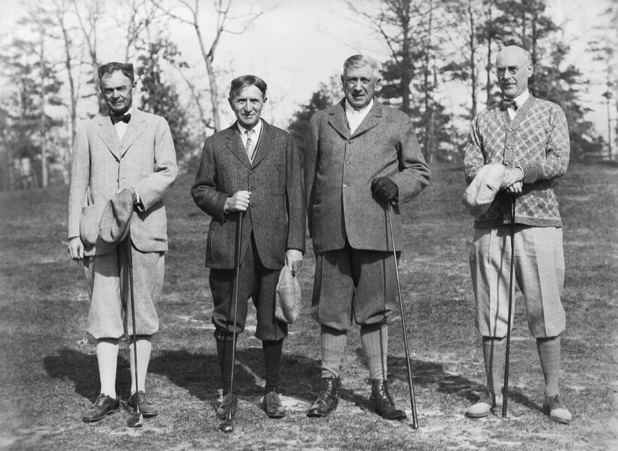 Business Leaders Play Golf Photograph by Underwood Archives