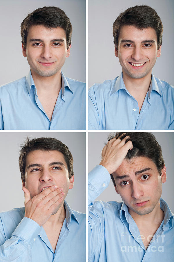 Portrait Photograph - Businessman expressions by Luis Alvarenga