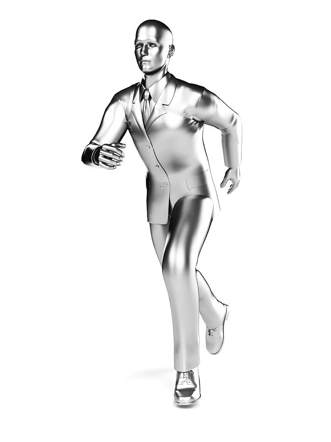 Illustration Photograph - Businessman Running by Sebastian Kaulitzki