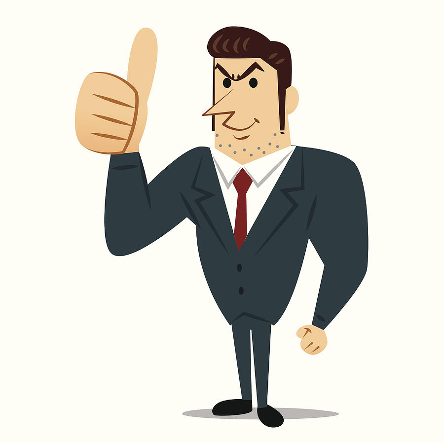 Businessman thumb up Drawing by Yuoak