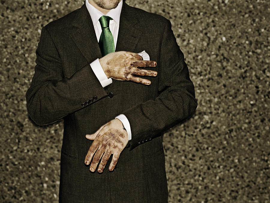 Businessman with Dirty Hands Photograph by David Trood