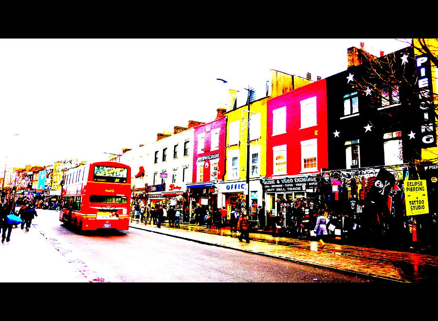 Busing Camden Street London  Photograph by Funkpix Photo Hunter