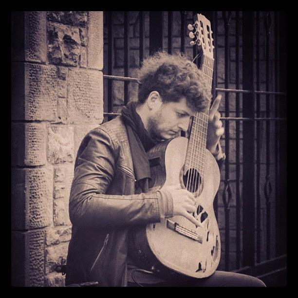 Music Photograph - #busker #guitarist #guitar #classical by Siobhan Macrae