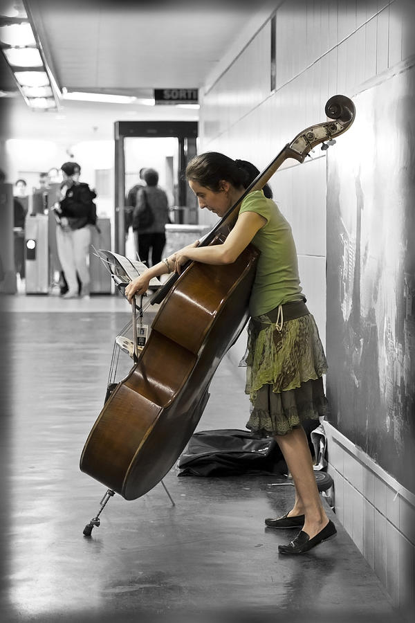Busking Parisian Cellist Photograph by Maj Seda