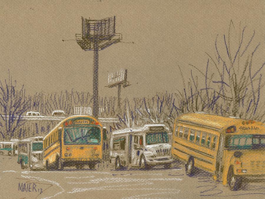 BusStorage Drawing by Donald Maier